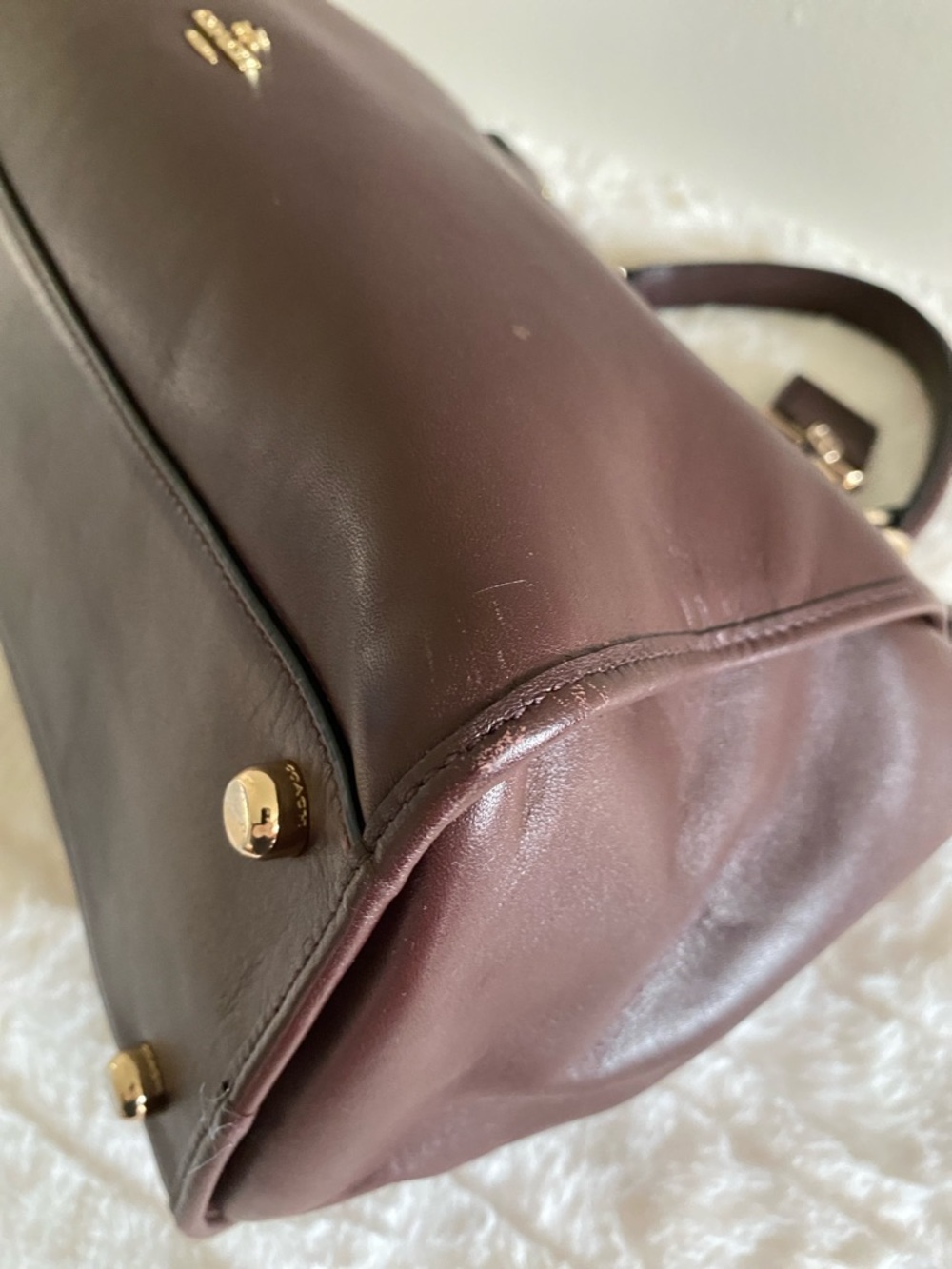 COACH Gramercy Leather Satchel in Oxblood - Picture 10 of 16